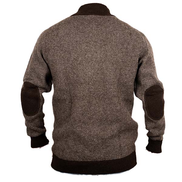 Cardigan made from 100% yak wool, mottled brown | steppenstrolch